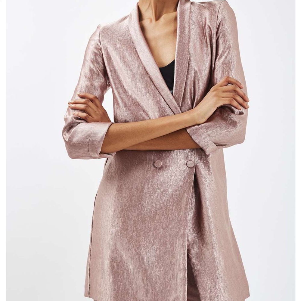 Top Shop metallic Blazer Dress / Longline Blazer